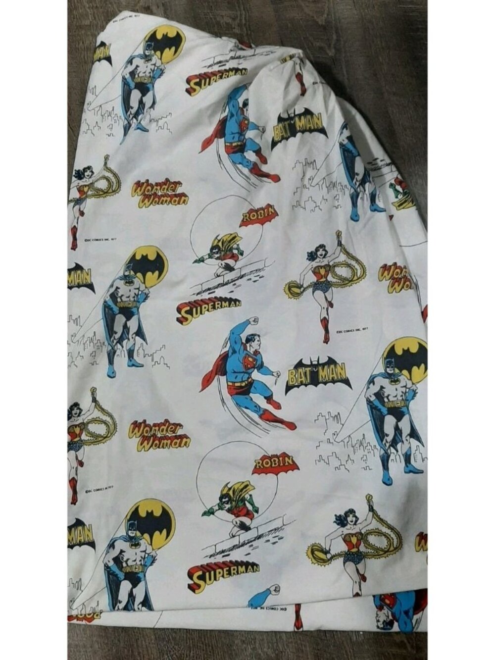 DC Comics Esmond 1977 Vintage Twin Fitted Bed Sheet Great Shape Super Heros